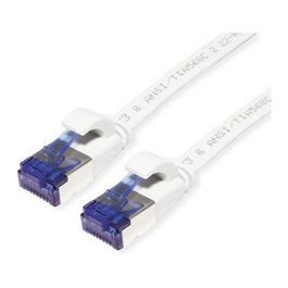 VALUE Patchkabel Cat.6A FTP extra plano blanco 1,5 m
