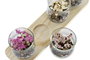 DKD Home Decor Decoración de Madera y Cristal con Flor Seca