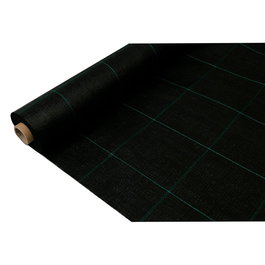 FAURA Malla Antihierbas Tela Geotextil, 100 g/m² Negra 2 x 25 m con Protección Anti-UV