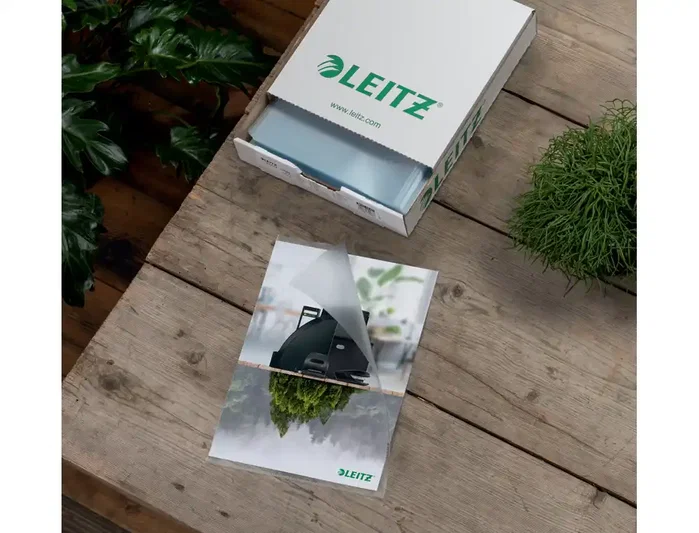 Leitz Recycle Dossier uñero polipropileno 140 mc DIN A4 transparente caja 100 unidades