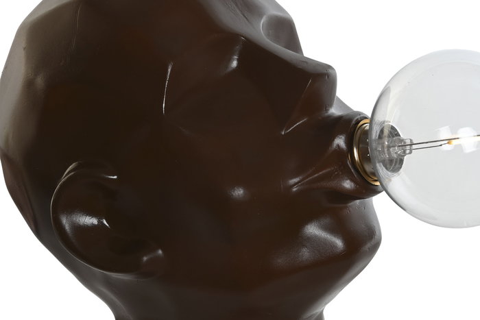 DKD Home Decor Decoración Luminosa Cabeza Terracota Resina LED Moderno 2 Unidades 16 x 28 x 28 cm