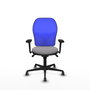 PIQUERAS Y CRESPO Silla de oficina Jorquera con mecanismo Sincro, Gris y Azul