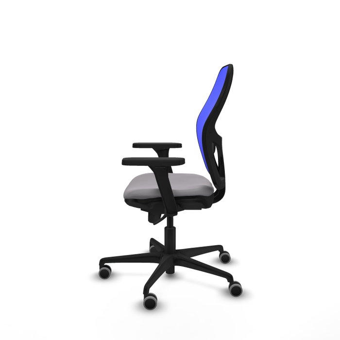 PIQUERAS Y CRESPO Silla de oficina Jorquera con mecanismo Sincro, Gris y Azul