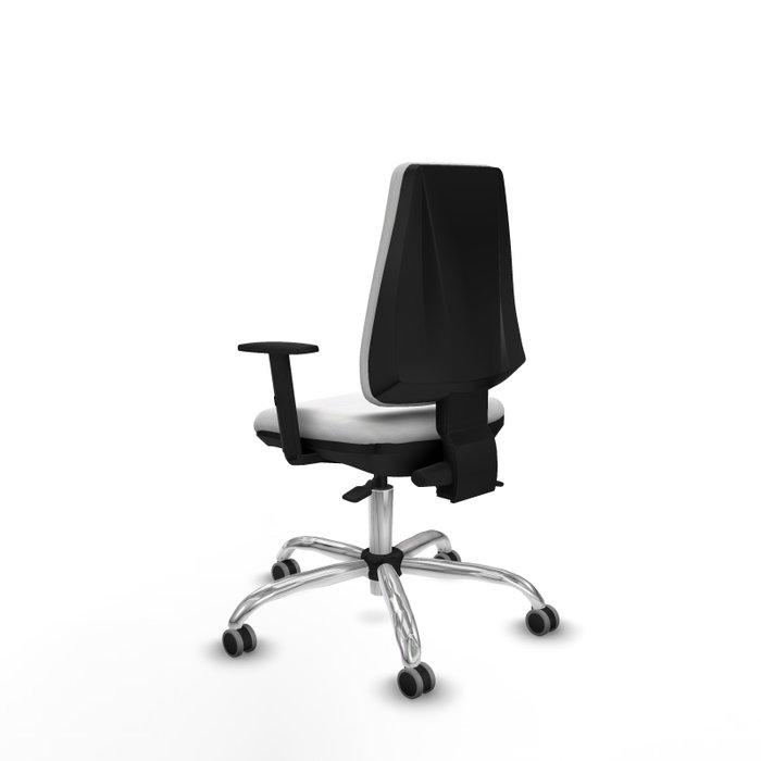 PIQUERAS Y CRESPO Silla de oficina Elche Blanca con Mecanismo Asincro y Base Cromada