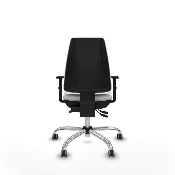 PIQUERAS Y CRESPO Silla de oficina Elche Blanca con Mecanismo Asincro y Base Cromada
