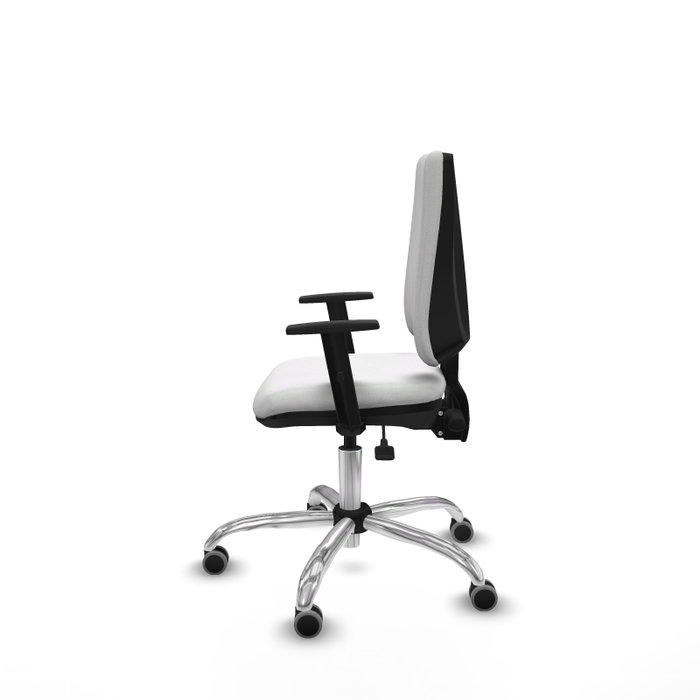 PIQUERAS Y CRESPO Silla de oficina Elche Blanca con Mecanismo Asincro y Base Cromada