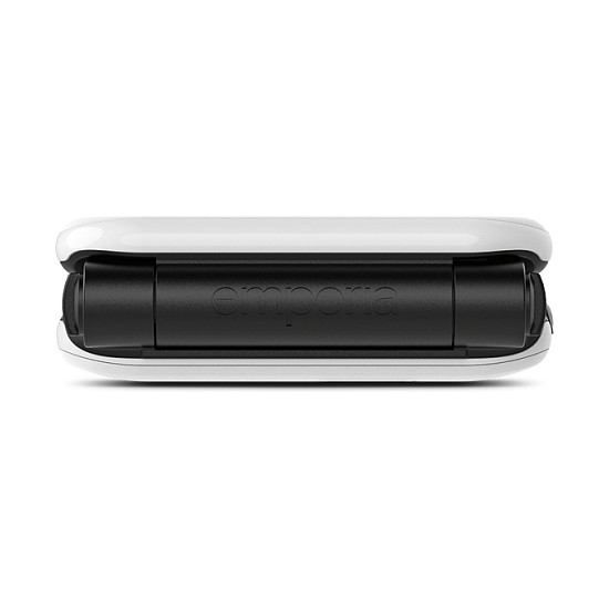 Emporia SIMPLICITYglam 4G Móvil con Tapa para Personas Mayores, 2.8", 4G LTE, NanoSIM, Bluetooth 5.0, Resistente IP44, Blanco