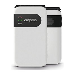 Emporia SIMPLICITYglam 4G Móvil con Tapa para Personas Mayores, 2.8", 4G LTE, NanoSIM, Bluetooth 5.0, Resistente IP44, Blanco