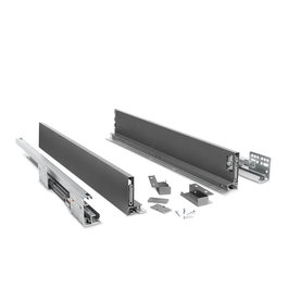 HERRAJES ALK Cajón Extracción Total H84 Antracita Medida 500 Verbox