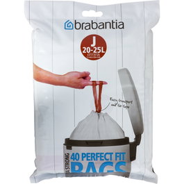 Brabantia PerfectFit Type J Bolsas para Cubo de Basura, 40 Unidades