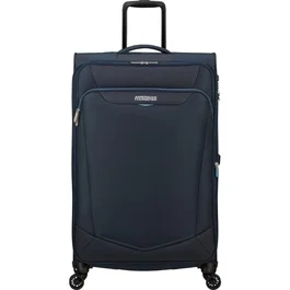 American Tourister Summerride Spinner Maleta Grande Expandible 80cm 80x48x30cm, 4 Ruedas Dobles, Cerradura TSA, Color Azul Marino