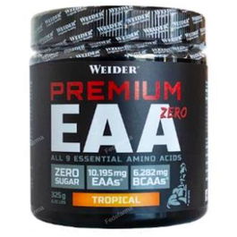 Weider Premium Eaa Zero Tropical 325Gr Aminoácidos Esenciales para Síntesis Proteica y Recuperación Muscular