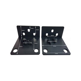Hikvision Soporte de montaje en rack 1U para NVR, Negro, 386 mm de profundidad, kit de 2 piezas (HVOMOUNT4)