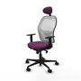 PIQUERAS Y CRESPO Silla de oficina Jorquera Morado y Blanco