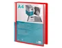 Liderpapel Carpeta Personalizable con 100 Fundas DIN A4 Rojo Traslúcido