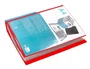 Liderpapel Carpeta Personalizable con 100 Fundas DIN A4 Rojo Traslúcido
