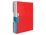 Liderpapel Carpeta Personalizable con 100 Fundas DIN A4 Rojo Traslúcido