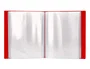 Liderpapel Carpeta Personalizable con 100 Fundas DIN A4 Rojo Traslúcido