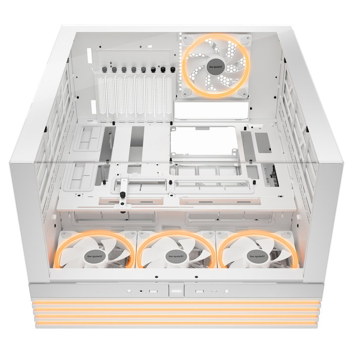 Be Quiet! LIGHT BASE 900 FX White, Fuente de Alimentación ATX 3.1 PC, 1200W 80 Plus Platinum, Modular, Ventilador Silent Wings 4, 2x PCIe 5.1 12VHPWR, Cables Negros Planos