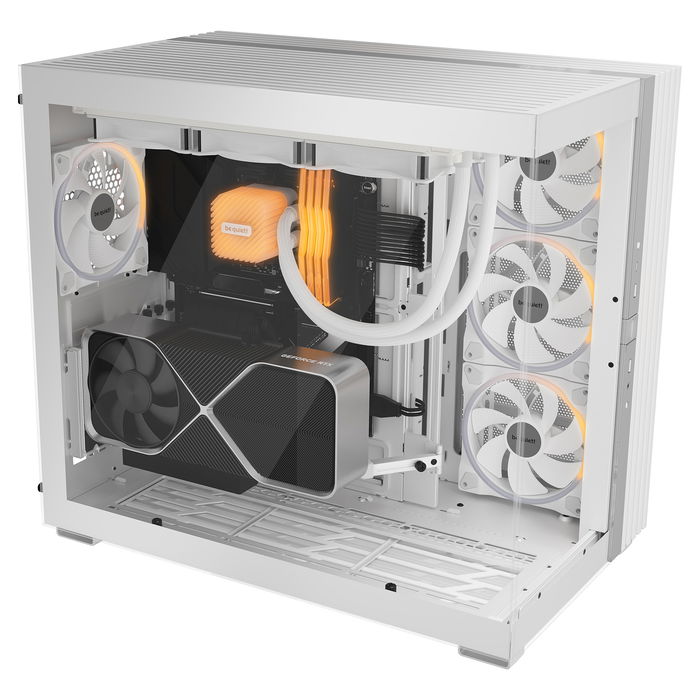 Be Quiet! LIGHT BASE 900 FX White, Fuente de Alimentación ATX 3.1 PC, 1200W 80 Plus Platinum, Modular, Ventilador Silent Wings 4, 2x PCIe 5.1 12VHPWR, Cables Negros Planos