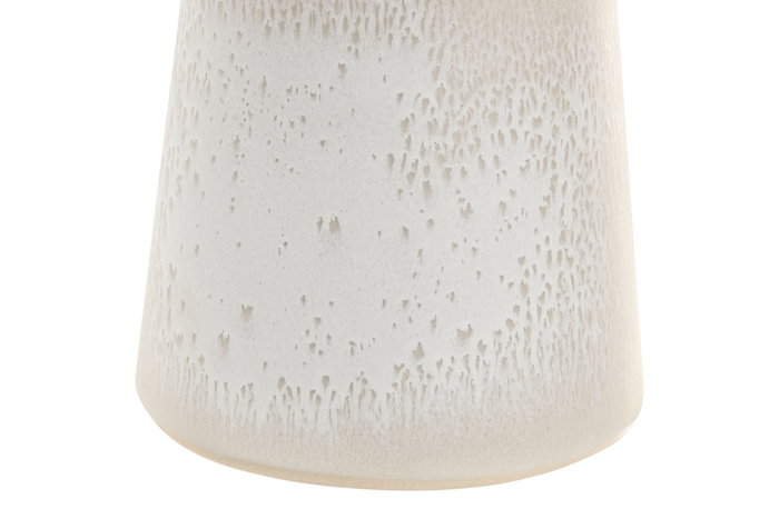 DKD Home Decor Jarrón de Cerámica Blanco Ondulado