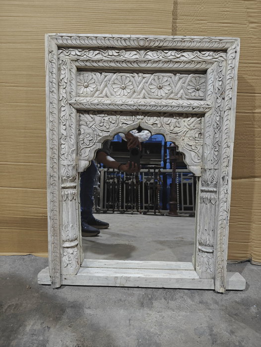 DKD Home Decor Espejo Item Home Natural Teca 10 x 85 x 60 cm