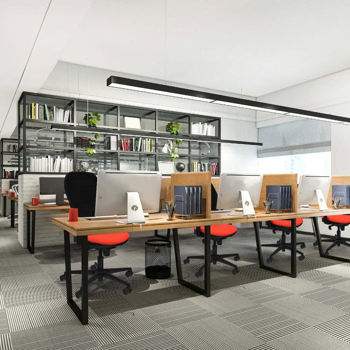 Silla de oficina Jorquera con mecanismo Sincro tapizada con Tela color Morado y malla color Azul. Equipada con lumbar 1D, Brazos 1D y Ruedas 65mm nailon