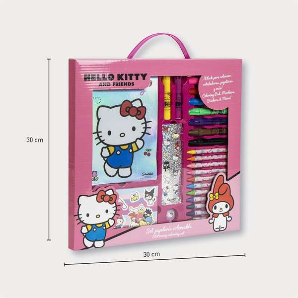 Cerdá Hello Kitty Set Papelería Coloreable 30 x 30 x 2.5 cm Cerdá Hello Kitty Set Papelería Coloreable 30 x 30 x 2.5 cm