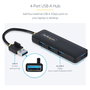 StarTech.com Hub USB-A de 4 Puertos H5A4A-USB-HUB 5Gbps Negro