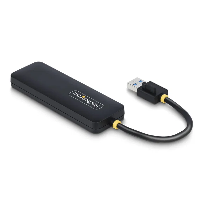 StarTech.com H5A4A-USB-HUB - Hub USB 3.0 de 4 Puertos Type-A, Compacto, Alimentado por Bus (5Gbps), Plug and Play, Negro