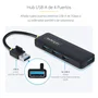 StarTech.com H5A4A-USB-HUB - Hub USB 3.0 de 4 Puertos Type-A, Compacto, Alimentado por Bus (5Gbps), Plug and Play, Negro