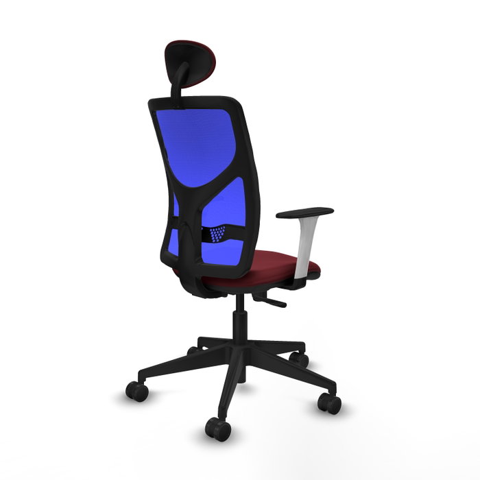 PIQUERAS Y CRESPO Silla de oficina Motilla con mecanismo Sincro, Granate y Azul PIQUERAS Y CRESPO Silla de oficina Motilla con mecanismo Sincro, Granate y Azul