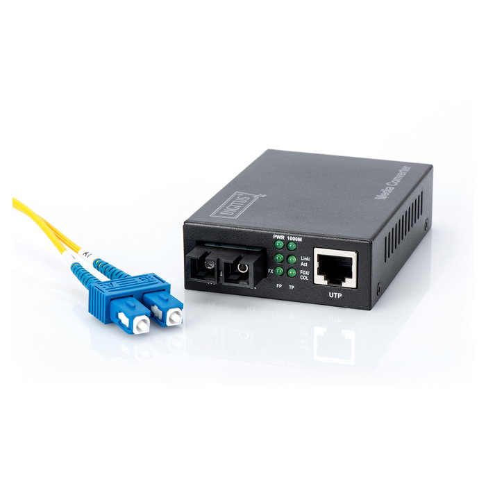 Digitus DN-82121-1 Convertidor de medios Gigabit RJ45/SC Monomodo