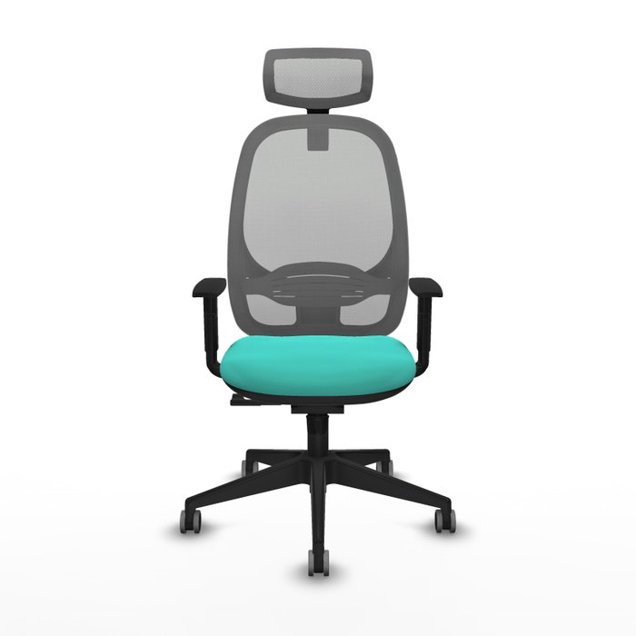 PIQUERAS Y CRESPO Silla de oficina Cilanco con mecanismo Sincro, Turquesa y Gris PIQUERAS Y CRESPO Silla de oficina Cilanco con mecanismo Sincro, Turquesa y Gris