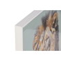 DKD Home Decor Cuadro Lienzo MDF León Lacado Azul Celeste Set de 2