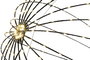 DKD Home Decor Bola de Decoración LED 50x50x50 320L con Cable 5m IP44