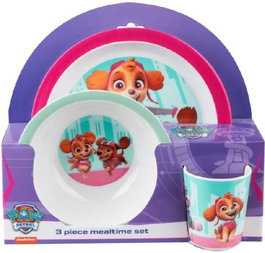 BARBO-TOYS Set de Vajilla Infantil Paw Patrol Rosa de 3 Piezas