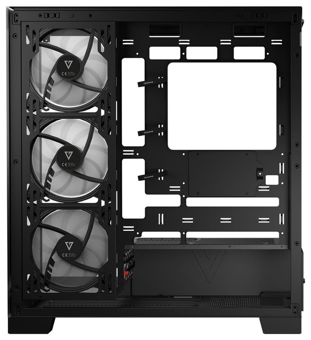 Modecom Volcano Space Apex ARGB Caja Midi Tower Negra para Gaming ATX/ITX con Ventiladores ARGB 140mm
