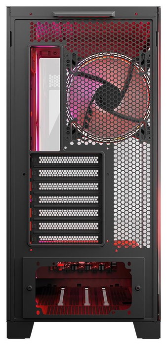 Modecom Volcano Space Apex ARGB Caja Midi Tower Negra para Gaming ATX/ITX con Ventiladores ARGB 140mm