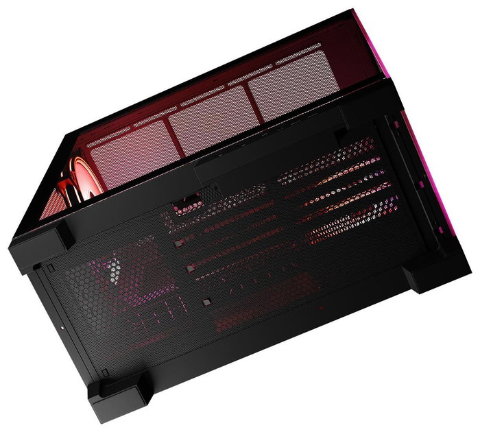 Modecom Volcano Space Apex ARGB Caja Midi Tower Negra para Gaming ATX/ITX con Ventiladores ARGB 140mm