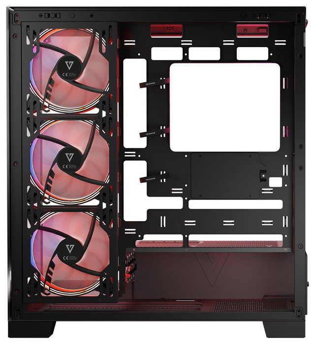 Modecom Volcano Space Apex ARGB Caja Midi Tower Negra para Gaming ATX/ITX con Ventiladores ARGB 140mm