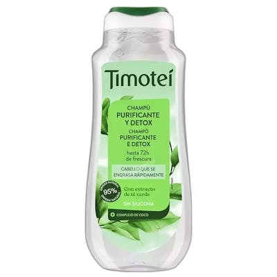 TIMOTEI Champú Purificante y Detox con Extracto de Té Verde - Limpieza Profunda para el Cabello