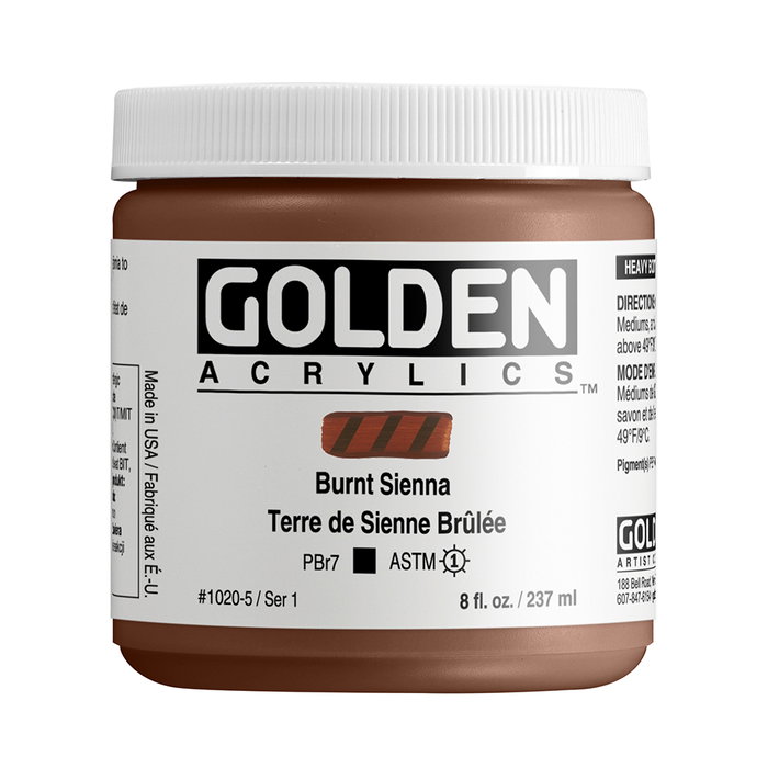 Golden Heavy Body Acrílico Tierra Siena Tostada 237 ml Golden Heavy Body Acrílico Tierra Siena Tostada 237 ml