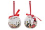 DKD Home Decor Set de 14 Bolas de Decoración Cascanueces y Oso Blanco y Rojo