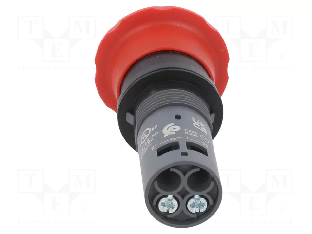 ABB Interruptor de emergencia 22mm rojo NC