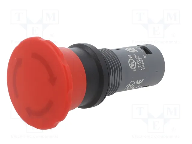 ABB Interruptor de emergencia 22mm rojo NC