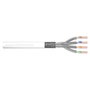 Digitus Cable de Datos CAT 7 S/FTP Verlegekabel, AWG 26/1, Caja 305 m, Blanco, 10 Gigabit Ethernet, 600 MHz, PoE