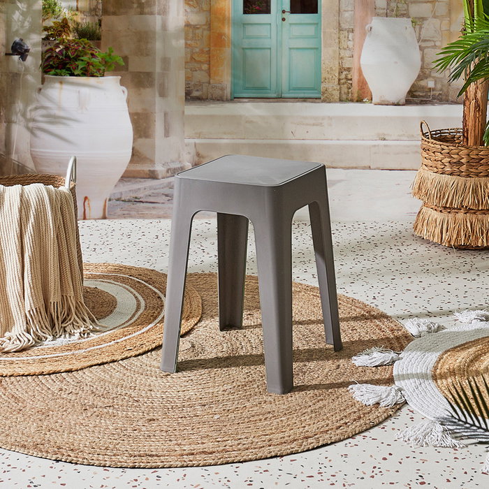 Home Deco Factory Taburete Apilable Gris Essentiel