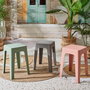 Home Deco Factory Taburete Apilable Gris Essentiel