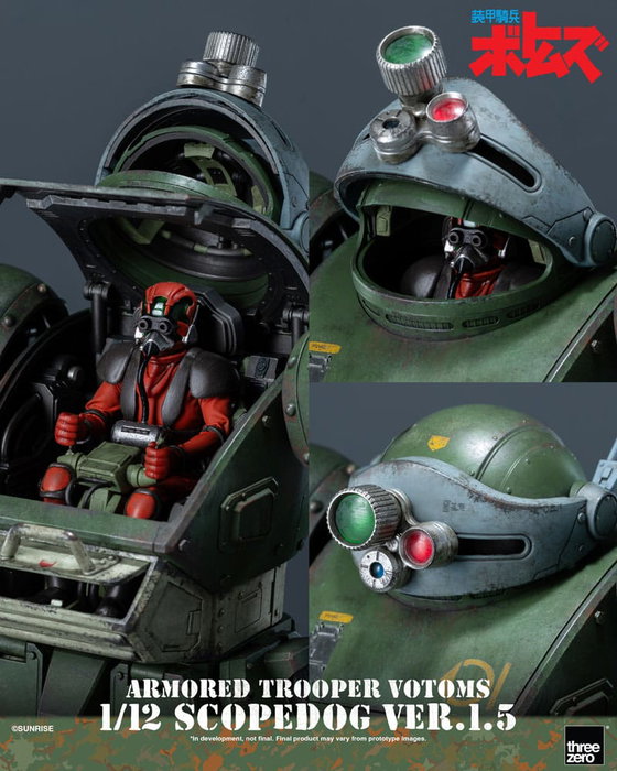 ThreeZero Armored Trooper Votoms Scopedog Ver.1.5 Figura 1/12 de 15 cm